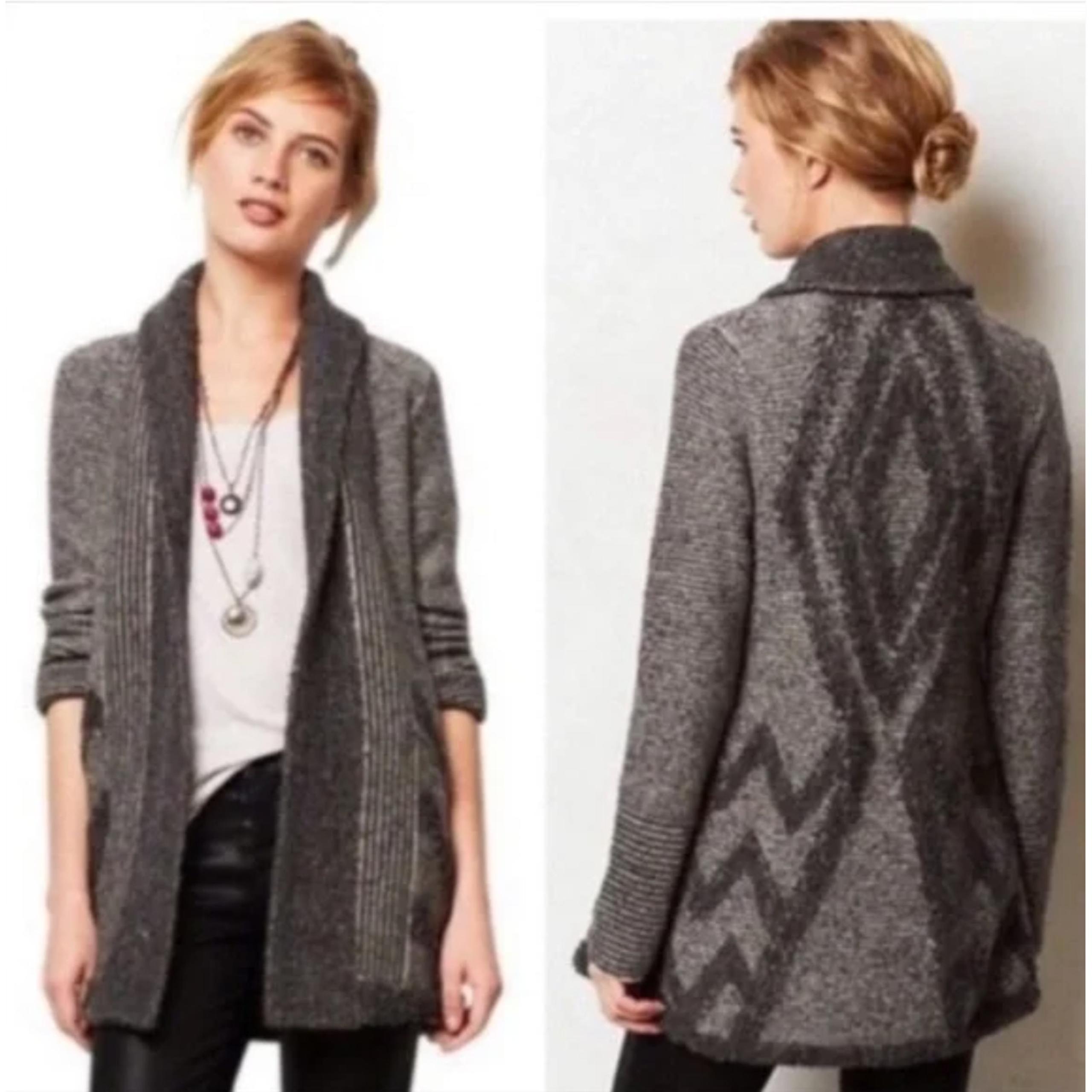 Anthropologie Angel of the North Equinox Wool Open Cardigan // XS