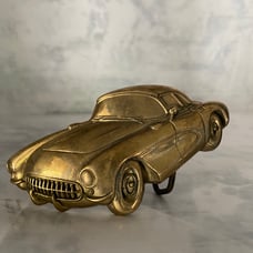 Solid Baron Brass Car Belt Buckle 1979 Corvette