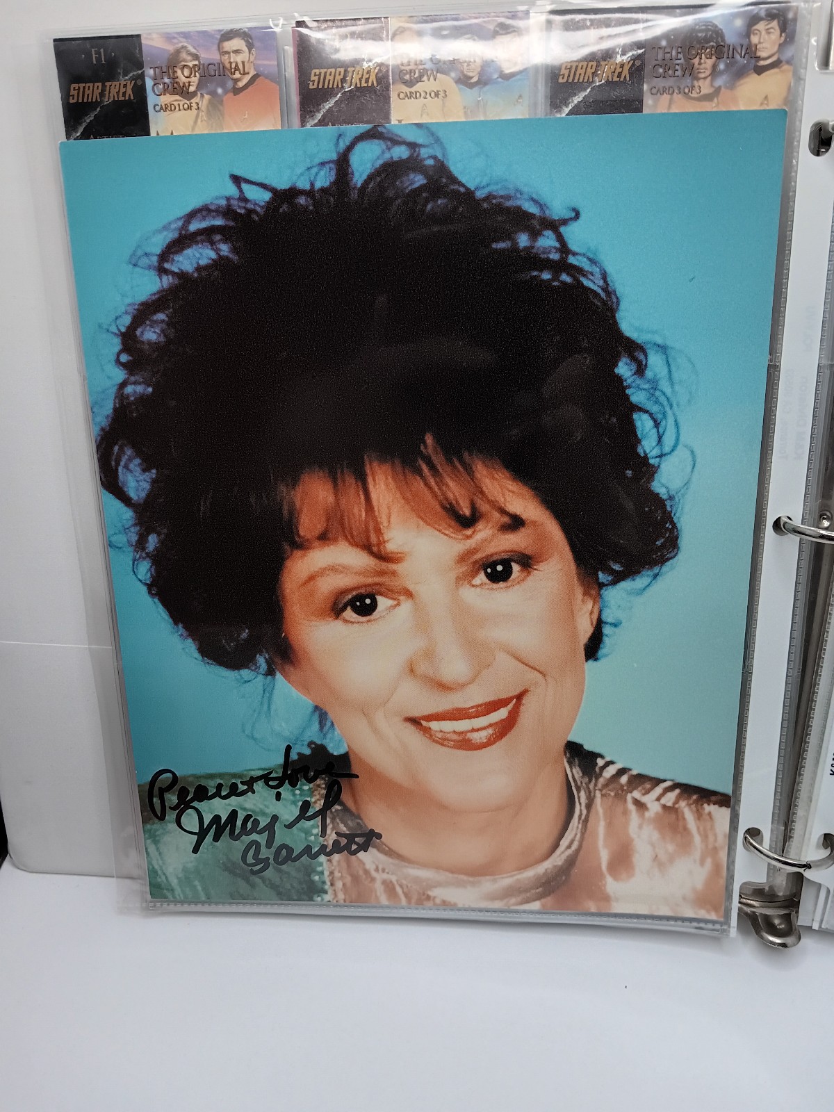 Star Trek Majel Barrett hand Signed 8x10 Photo Aka Lwaxana Troi