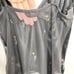 TopShop Velvet Ditsy Floral Embroidered Bodysuit Black Size 8 Snap Bottom Sheer