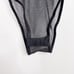 TopShop Velvet Ditsy Floral Embroidered Bodysuit Black Size 8 Snap Bottom Sheer
