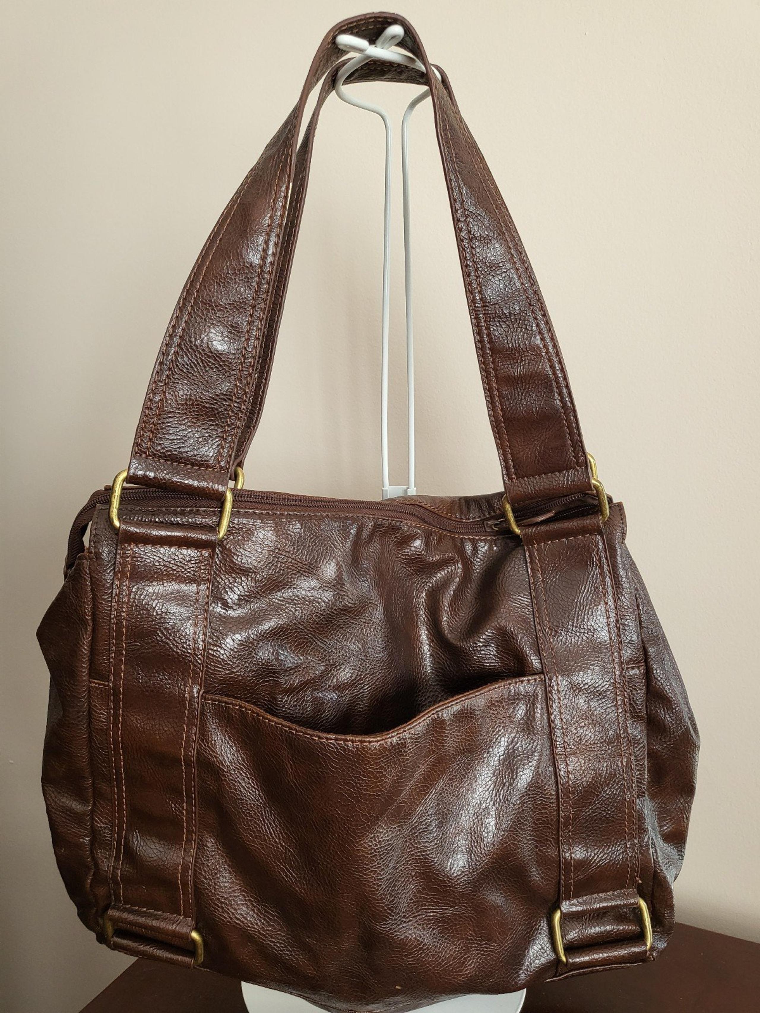 Relic faux leather brown tote bag