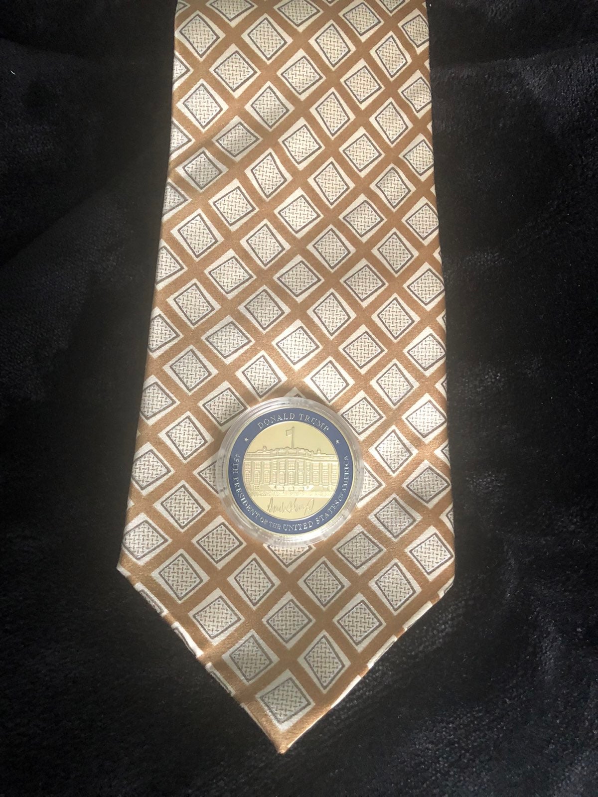 DONALD TRUMP TIE and RARE COIN