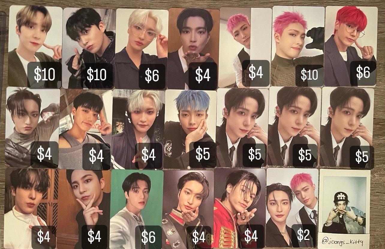 ATEEZ photocards and POBs