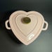 Smith & Clark Ironworks Pink Heart Shaped 3Qt Enameled Cast Iron Dutch Oven