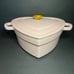 Smith & Clark Ironworks Pink Heart Shaped 3Qt Enameled Cast Iron Dutch Oven