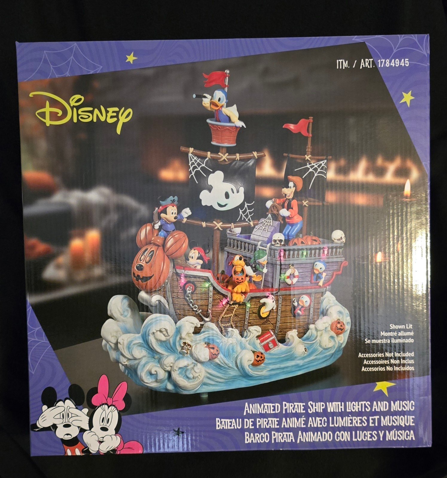 Disney ANIMATED PIRATE SHIP WITH LIGHTS AND MUSIC