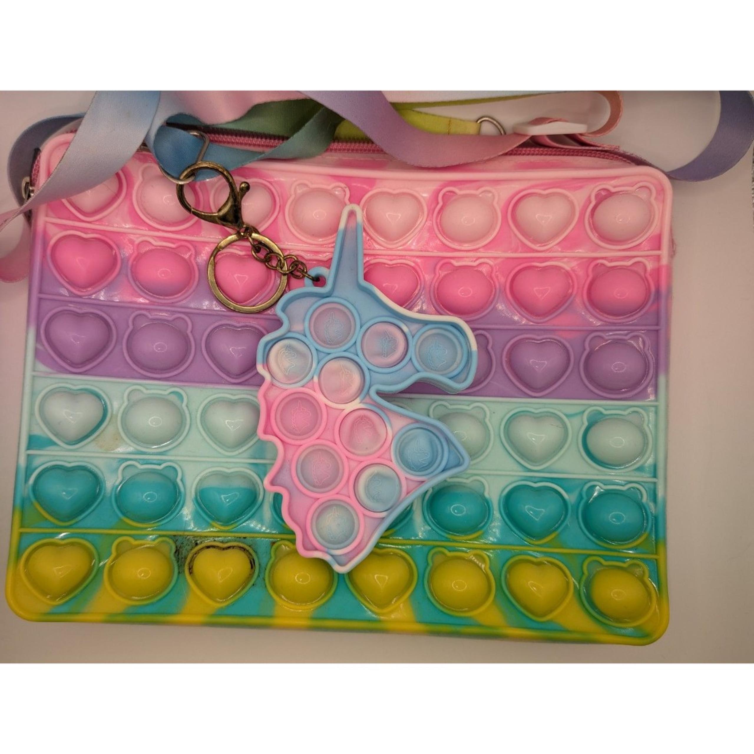 Pop It Purse Fidget Sensory Rainbow Unicorn