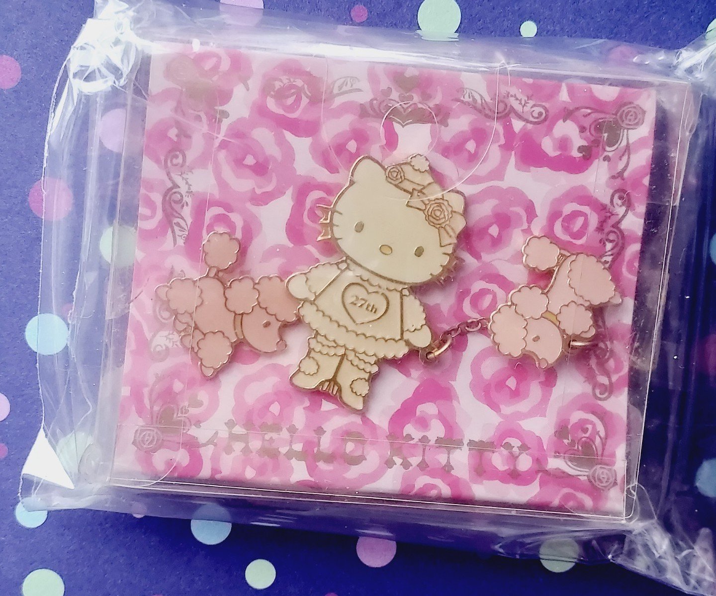 Sanrio vintage Hello Kitty poodle dog 27th Pins accessories deco collection vtg