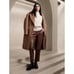 NEW Banana Republic vegan leather pants Sz S Tall dark almond