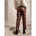 NEW Banana Republic vegan leather pants Sz S Tall dark almond