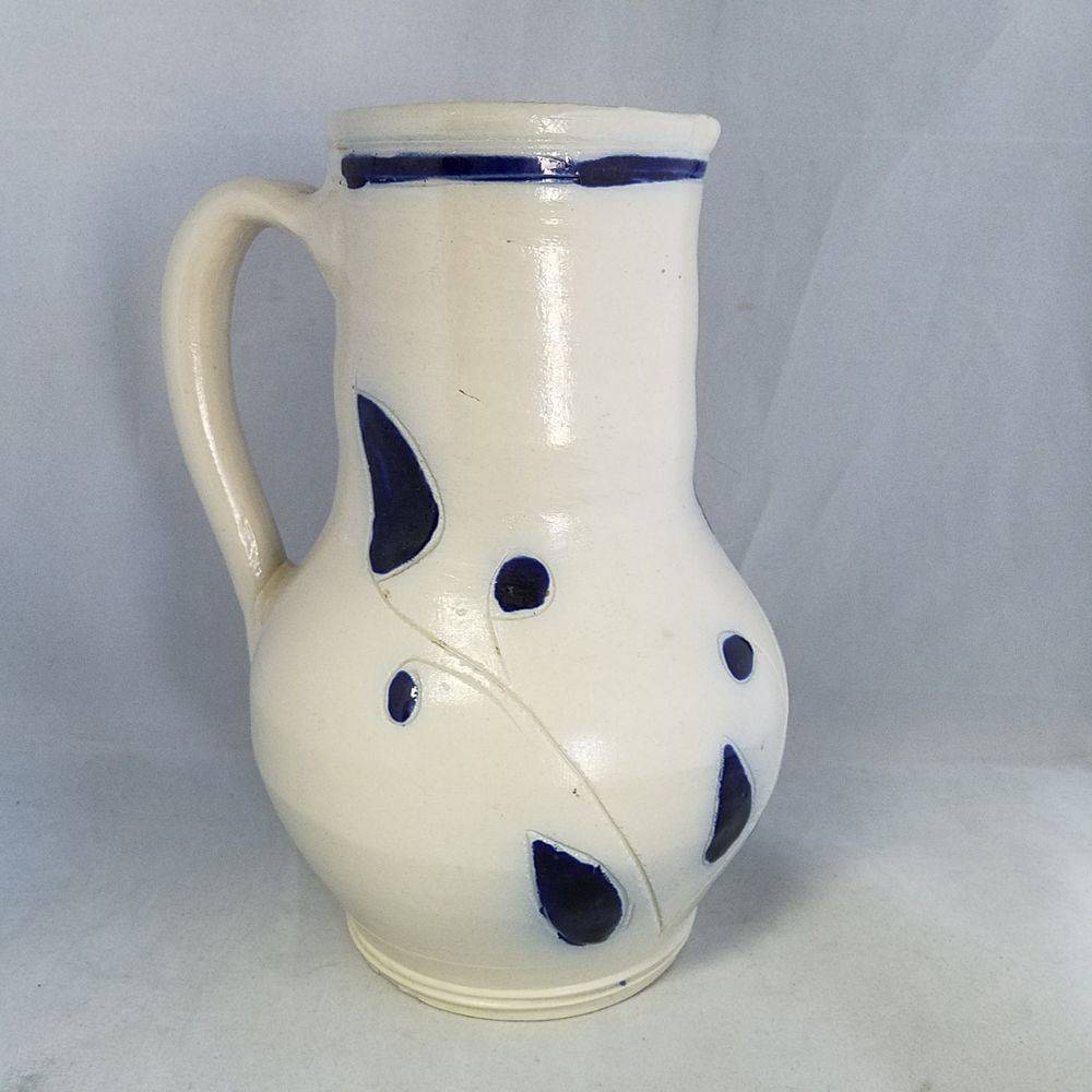 White Hand Crafted Pottery Pitcher