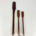Trio Antique Primitive Rustic Wooden Wood Farmhouse Butter Paddle Scoop Scrapers