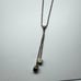 925 Sterling Silver Lariat Necklace, Italy, Elegant Y Drop