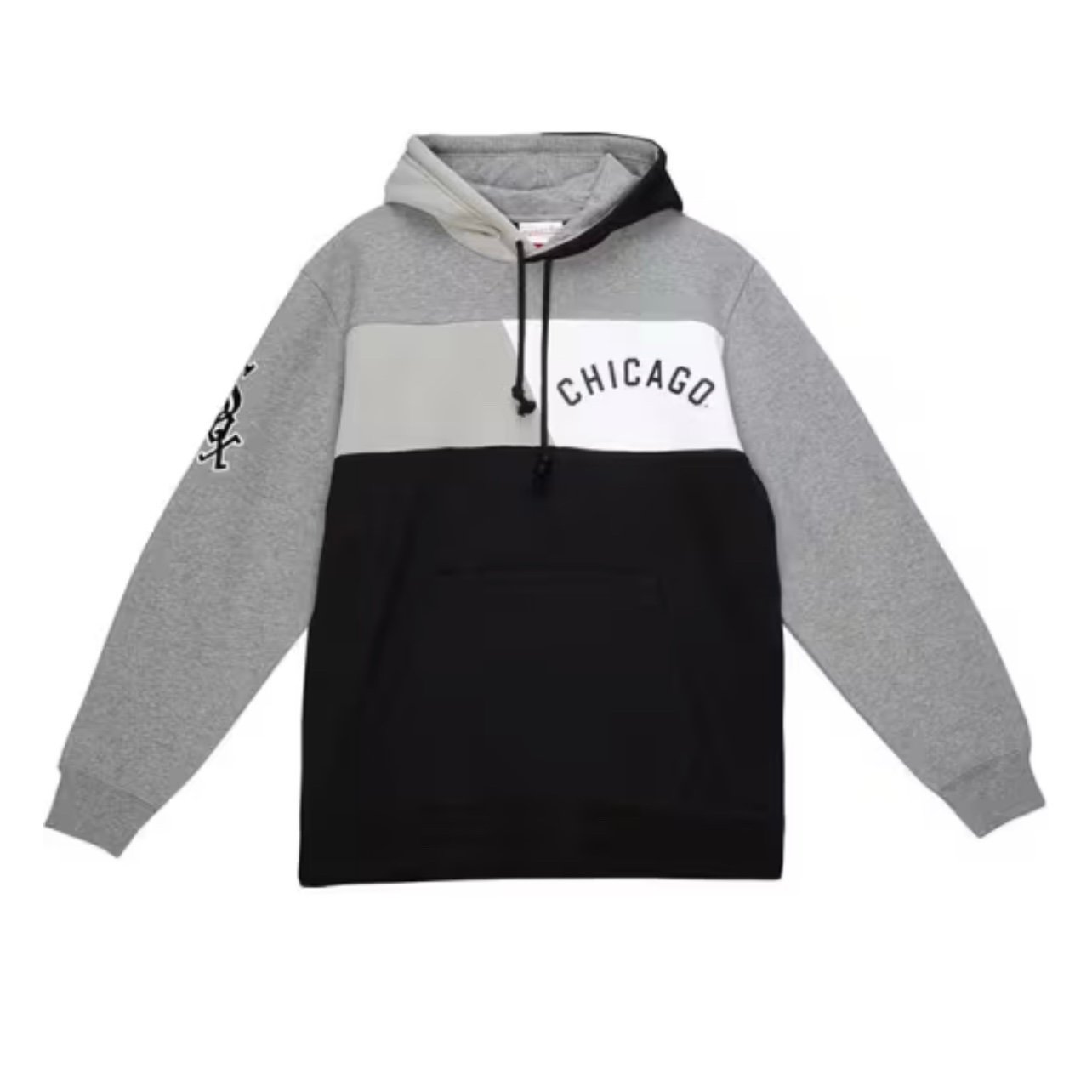 MITCHELL AND NESS CHICAGO WHITE SOX Hoodie MENS BLACK/GRAY MEDIUM