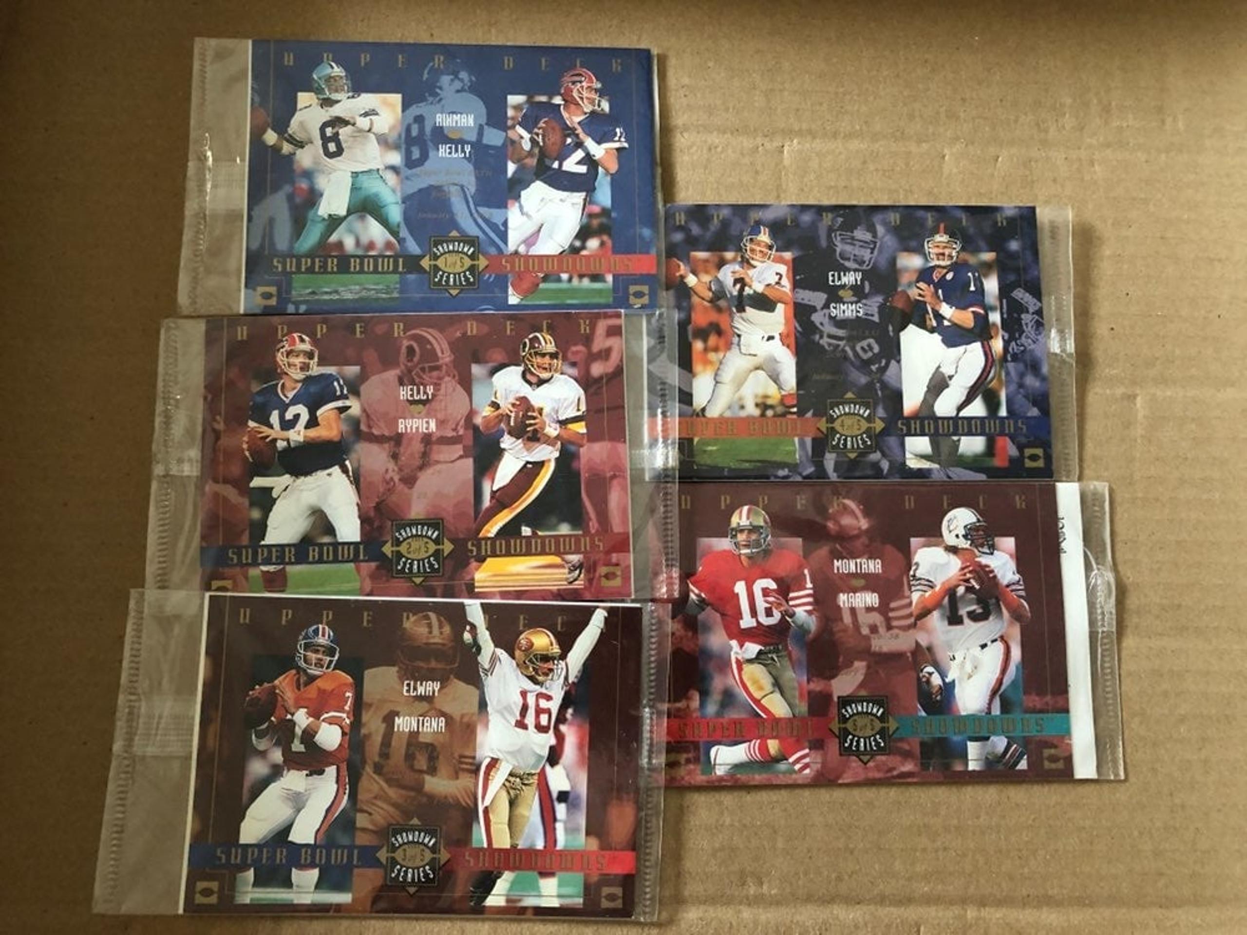 Showdown Super Bowl 1993 Set of 5 Cards