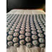 Crochet Flower Bedspread Queen Handmade Daisy Pattern Blue White Vintage 108x87
