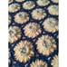 Crochet Flower Bedspread Queen Handmade Daisy Pattern Blue White Vintage 108x87