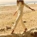 Faherty Women's L Overland Twill Jumpsuit Natural Cream White Boiler Utilitarian