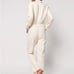 Faherty Women's L Overland Twill Jumpsuit Natural Cream White Boiler Utilitarian
