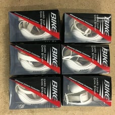 6 New White Bike Athletic Football Hard Cup Chin-Strap 9.99 Each