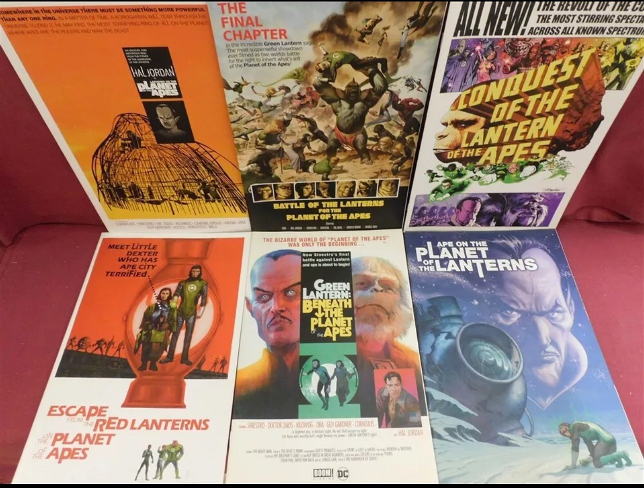 PLANET OF THE APES GREEN LANTERN 1-6 B C BOOM DC VARIANT COMIC SET 2017 VF/NM