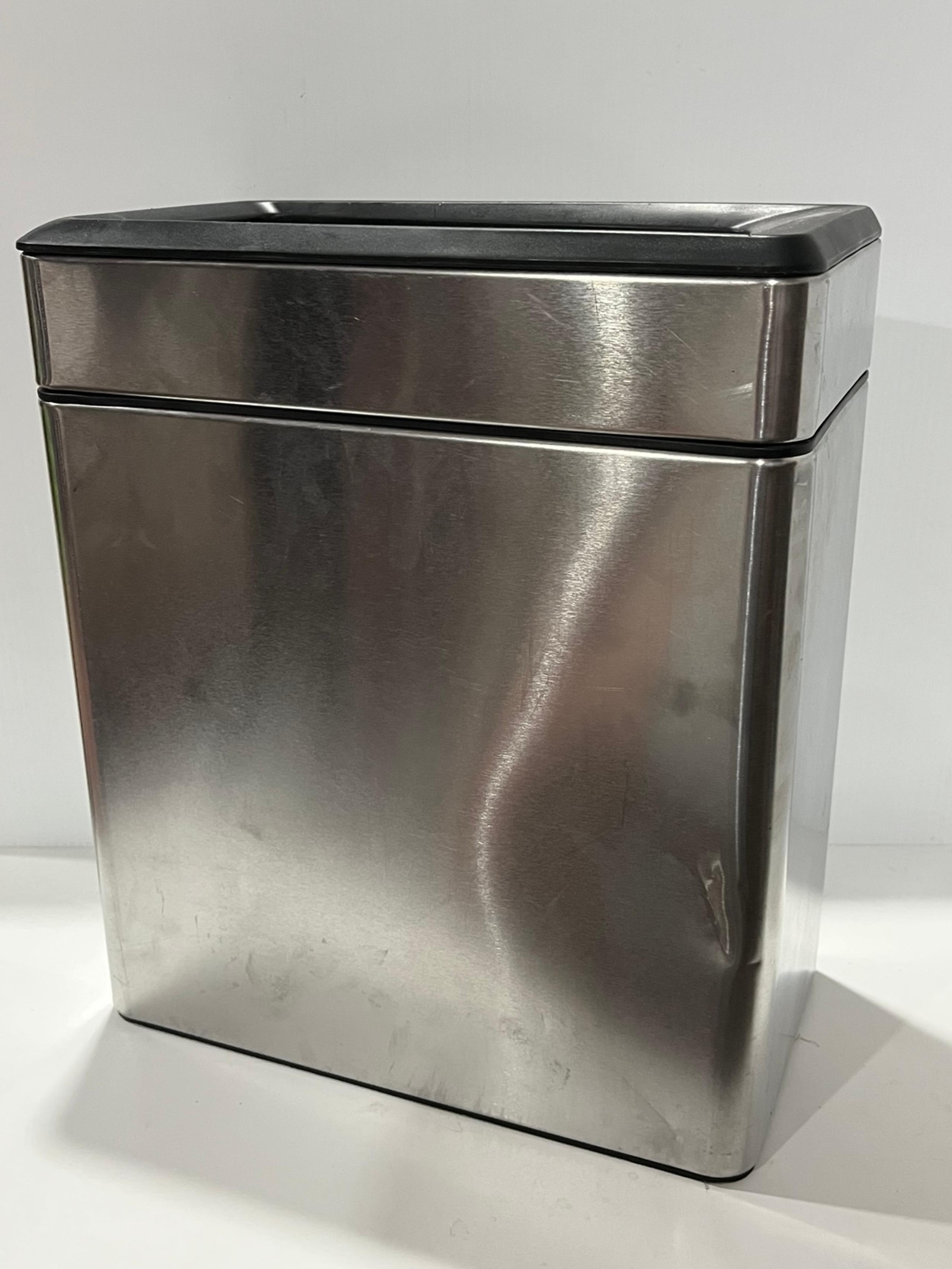 Simplehuman Open-Top Silver Trash Can - Body Dents