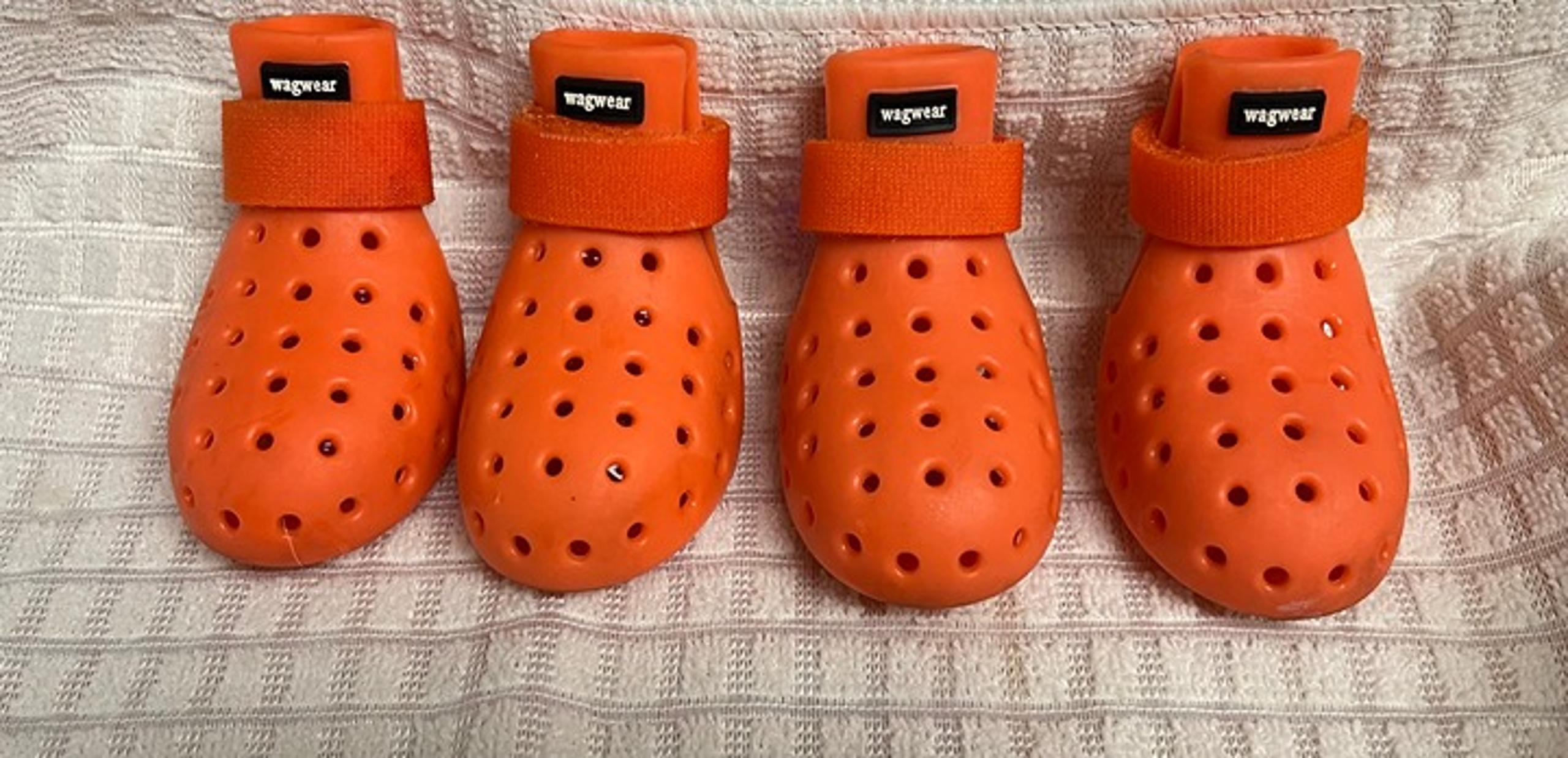 Wagwear Wagwellies dog pet boots rubber shoes XS Mojave Orange