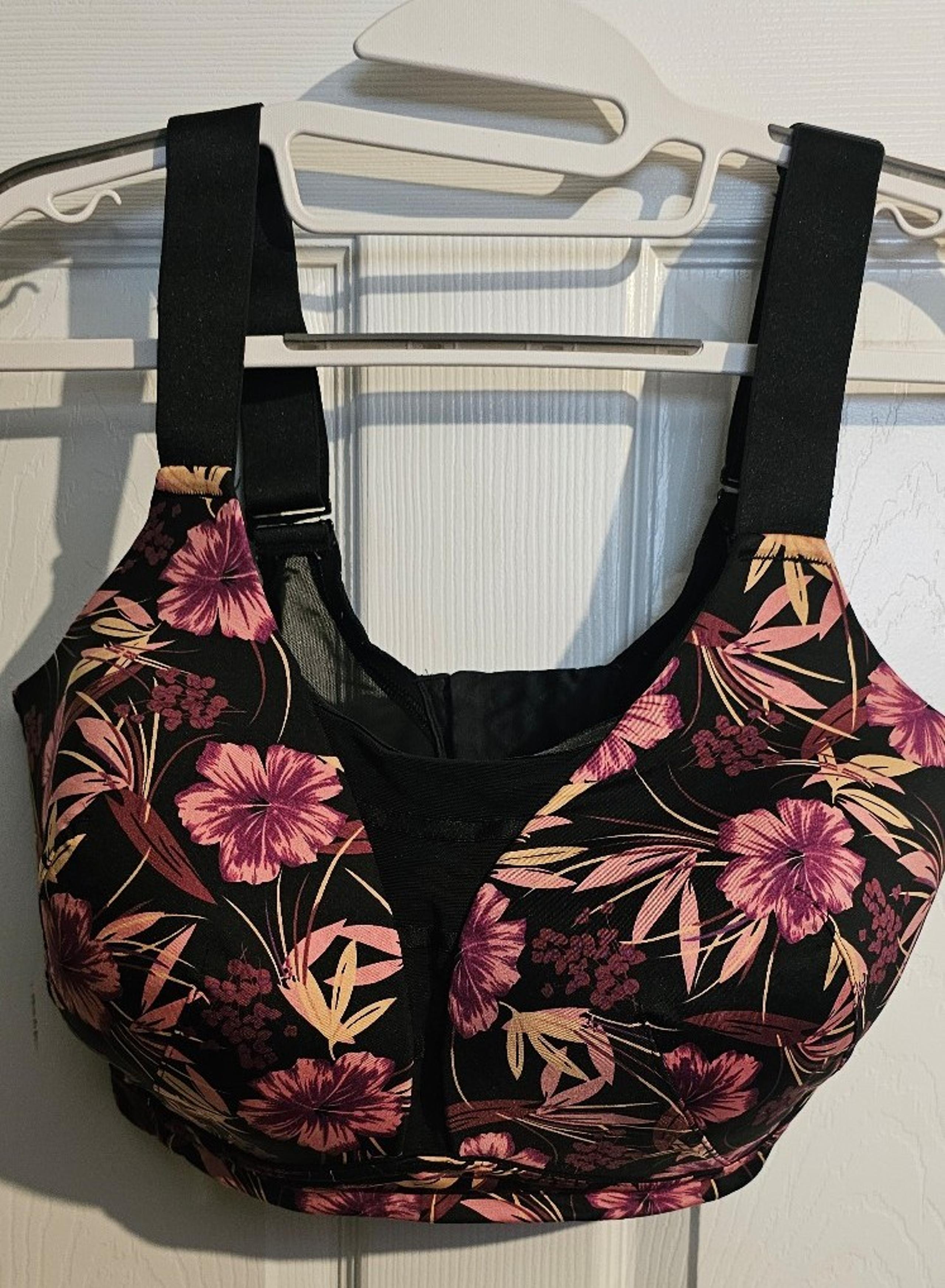 Livi Active Sports Bra 38G  Molded Underwire Lane Bryant floral High Impact