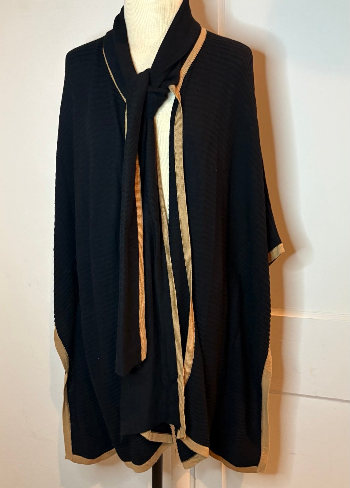 August Silk knit cardigan sweater cape