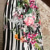 ECI New York pencil floral skirt