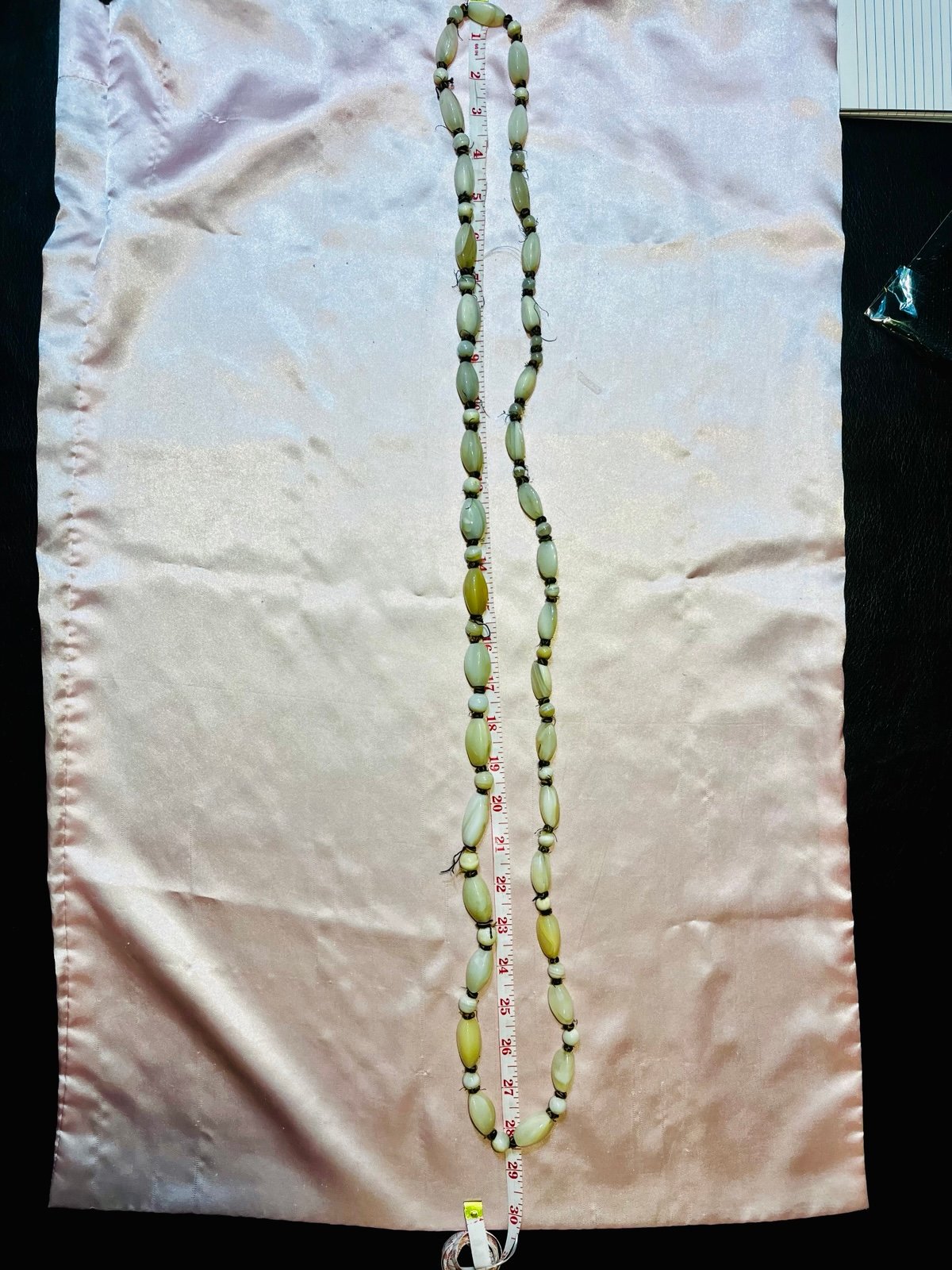 Antique Chinese Export Chalcedony Beads Hand knotted Necklace