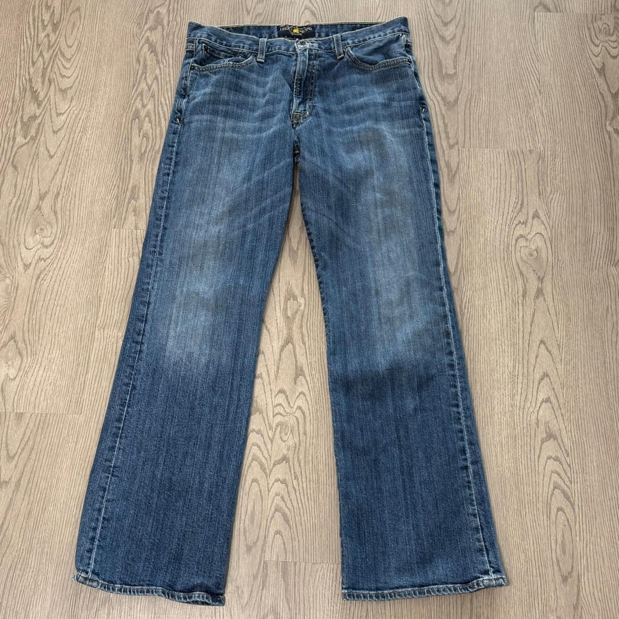 Lucky Brand 367 Vintage Boot Jeans Medium Wash Blue Denim 33x32 Stretch