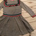Mini Boden gray rainbow shimmer dress