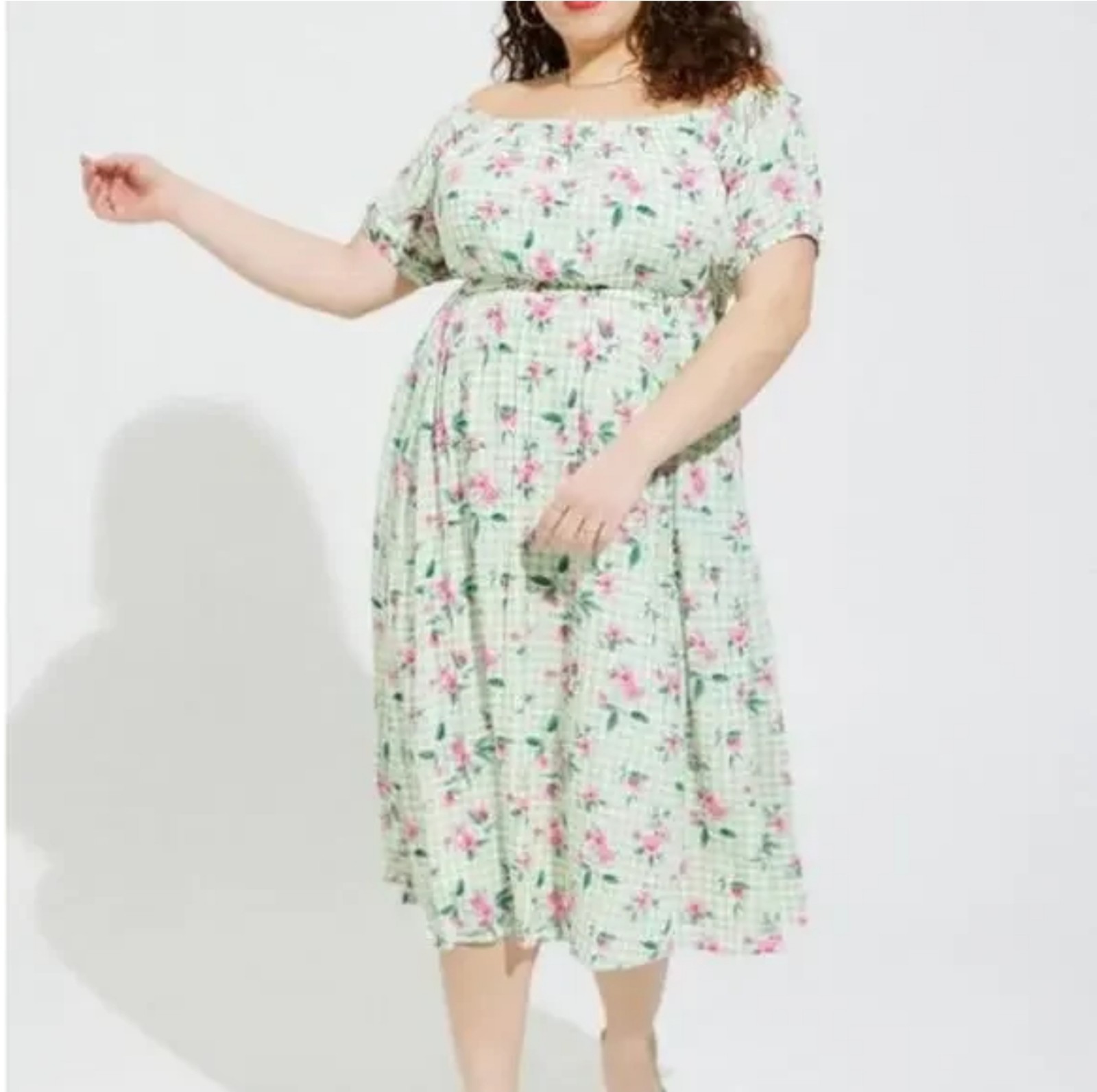 TORRID Gingham Summer Midi Dress Size 6