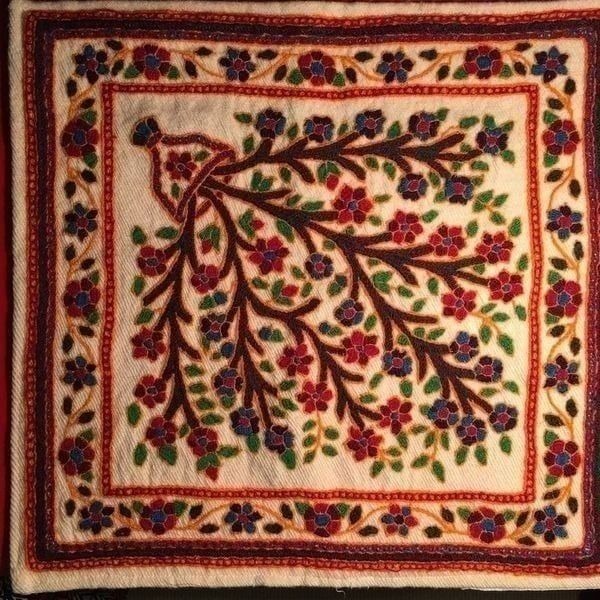 Vintage sets of Two Decorative Hand sewed Wool pieces
