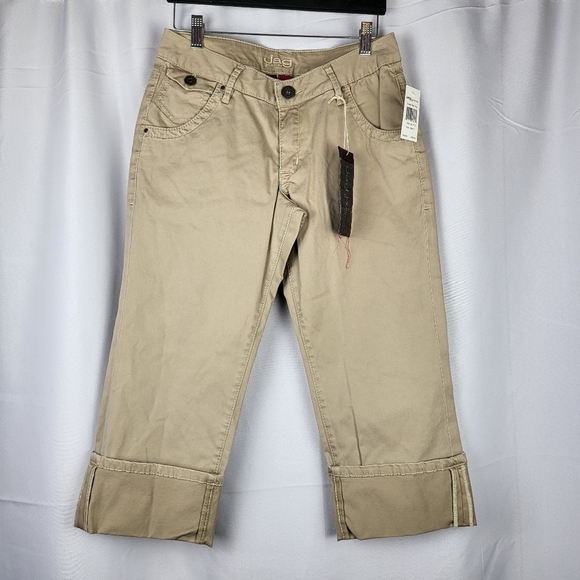 Jag Jeans Emerly Roll Crop Cotton Pants Size 6 NWT