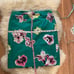 J. Crew Floral Midi Pencil Skirt Green & Pink EUC Sz 6 Cotton Springtime