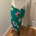 J. Crew Floral Midi Pencil Skirt Green & Pink EUC Sz 6 Cotton Springtime