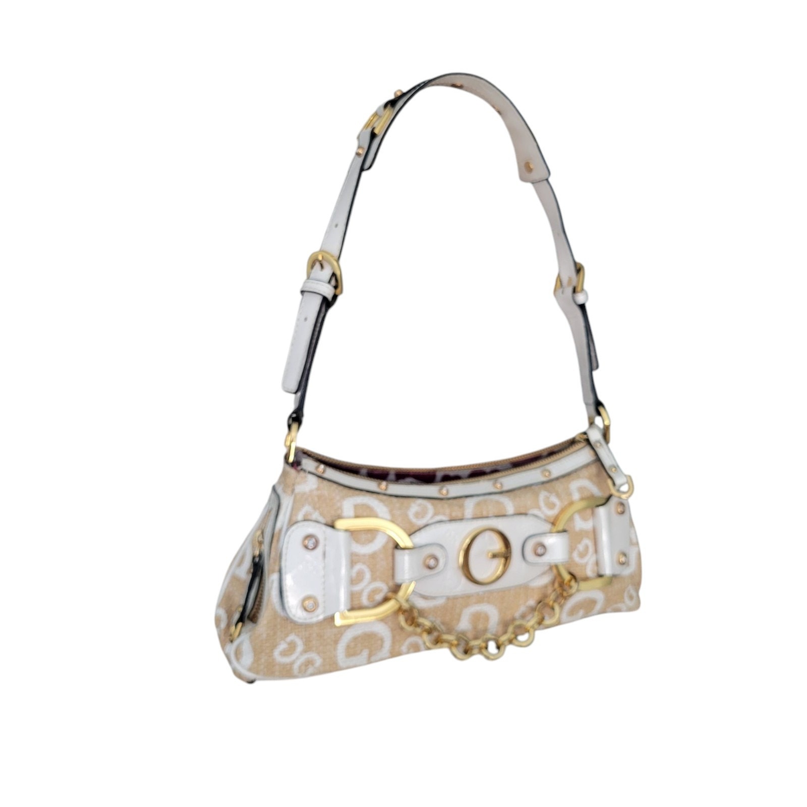 NWT Guess Y2K Vintage Monogram Baguette Shoulder Bag Early 2000’s Summer Season