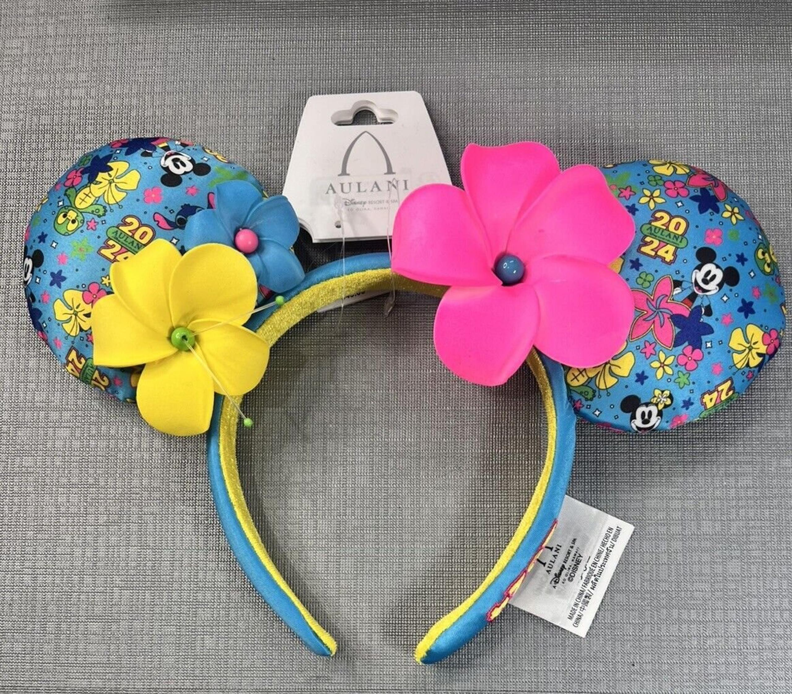 2024 Disney resort Minnie Ears Exclusive Happy New Year Aulani Hawaii Headband