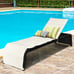 Patio Rattan Lounge Chair Chaise Recliner Back Adjustable Cushioned