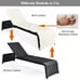 Patio Rattan Lounge Chair Chaise Recliner Back Adjustable Cushioned