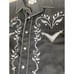 VTG Panhandle Slim Mens Sz L Large Black Grey Embroidered Western Snap Shirt EUC