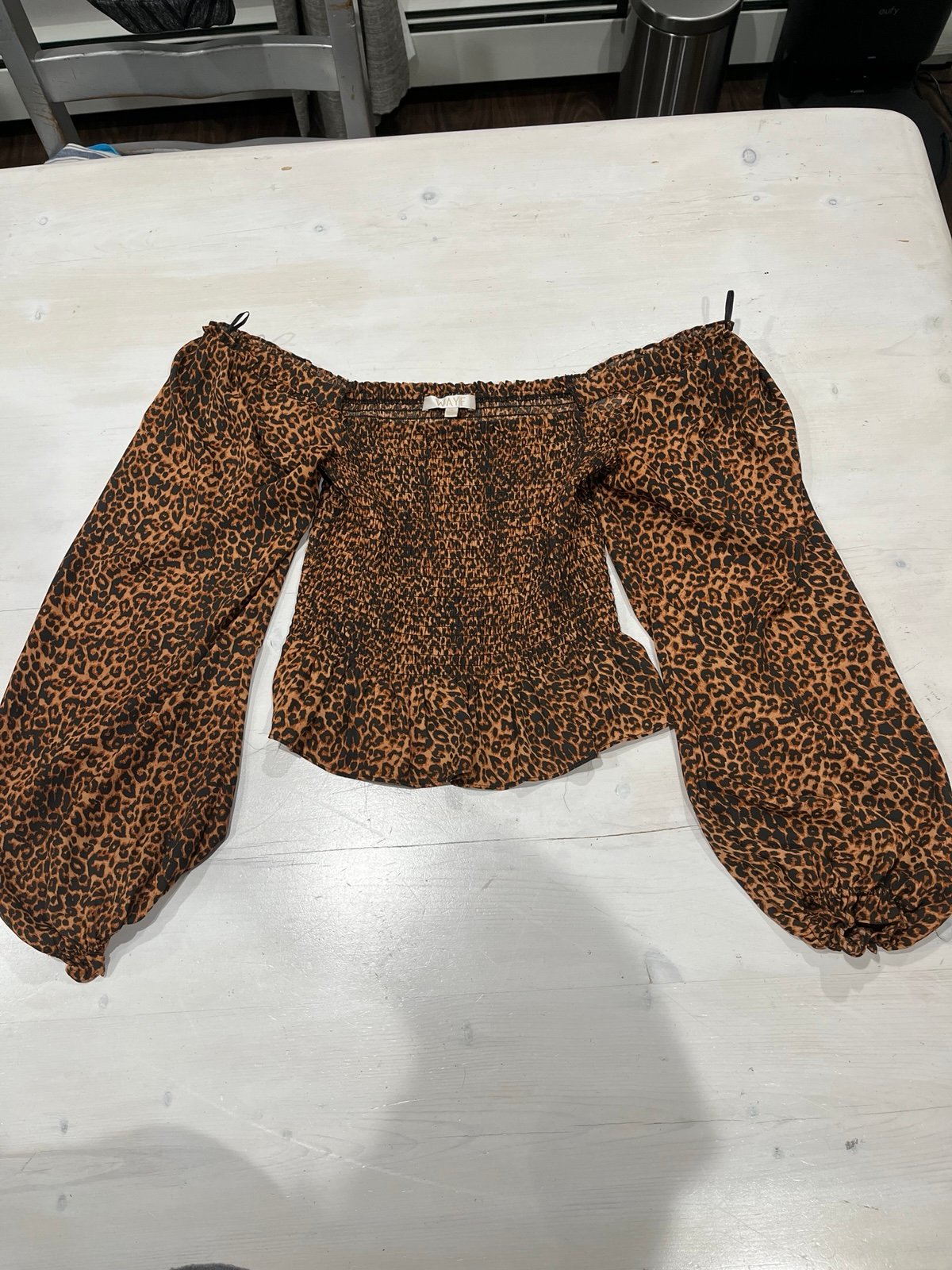WAYF leopard sexy top Size small NWOT