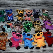 Lot of 16 Vintage Grateful Dead 7 Beanie Bears Liquid Blue Collectors Limited