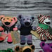 Lot of 16 Vintage Grateful Dead 7 Beanie Bears Liquid Blue Collectors Limited