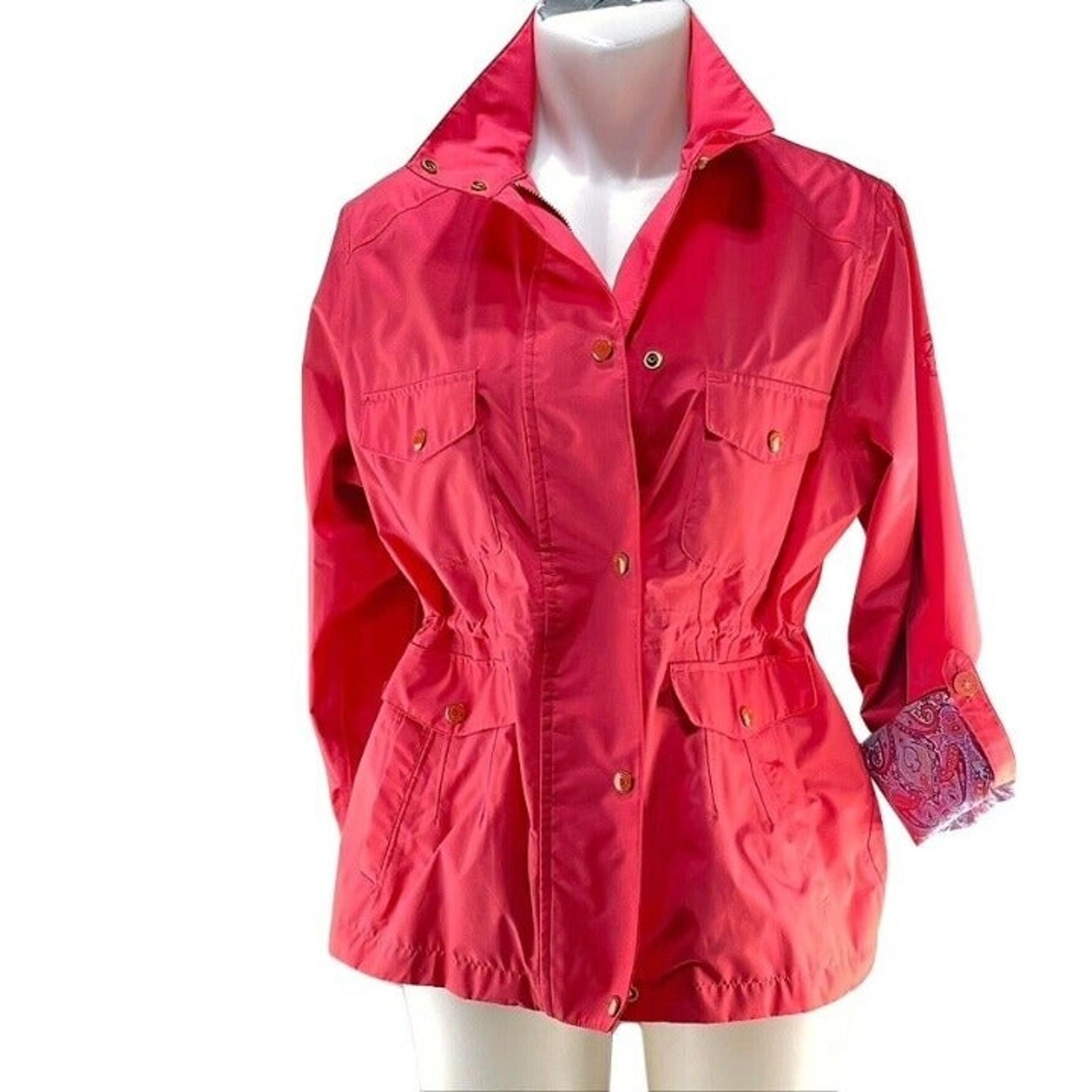 PETER MILLAR ELEMENT WATER Parka Anorak Lightweight Coral Size M Women's