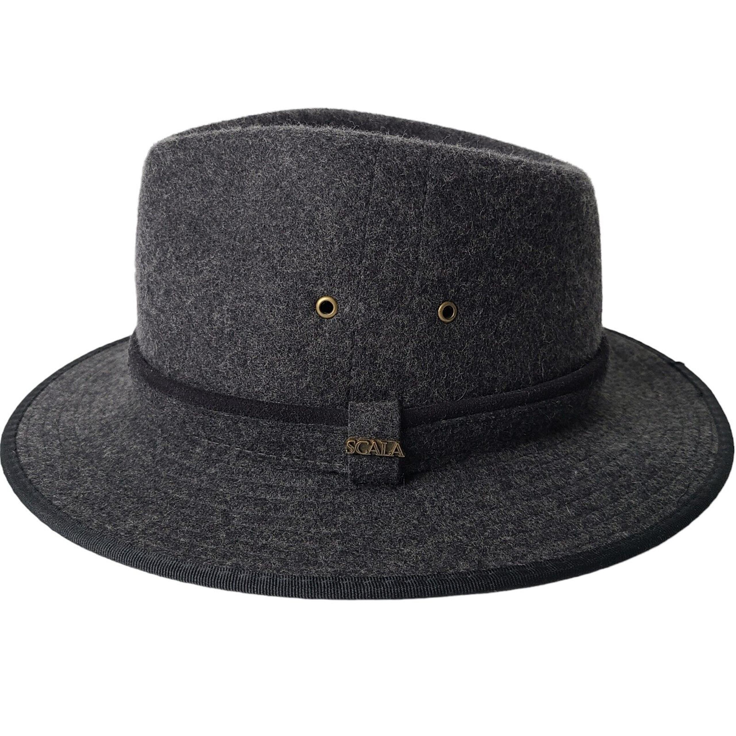 Scala Classico Dorfman Pacific Co. Gray Wool Womens Pinch Fedora Hat SZ S/M