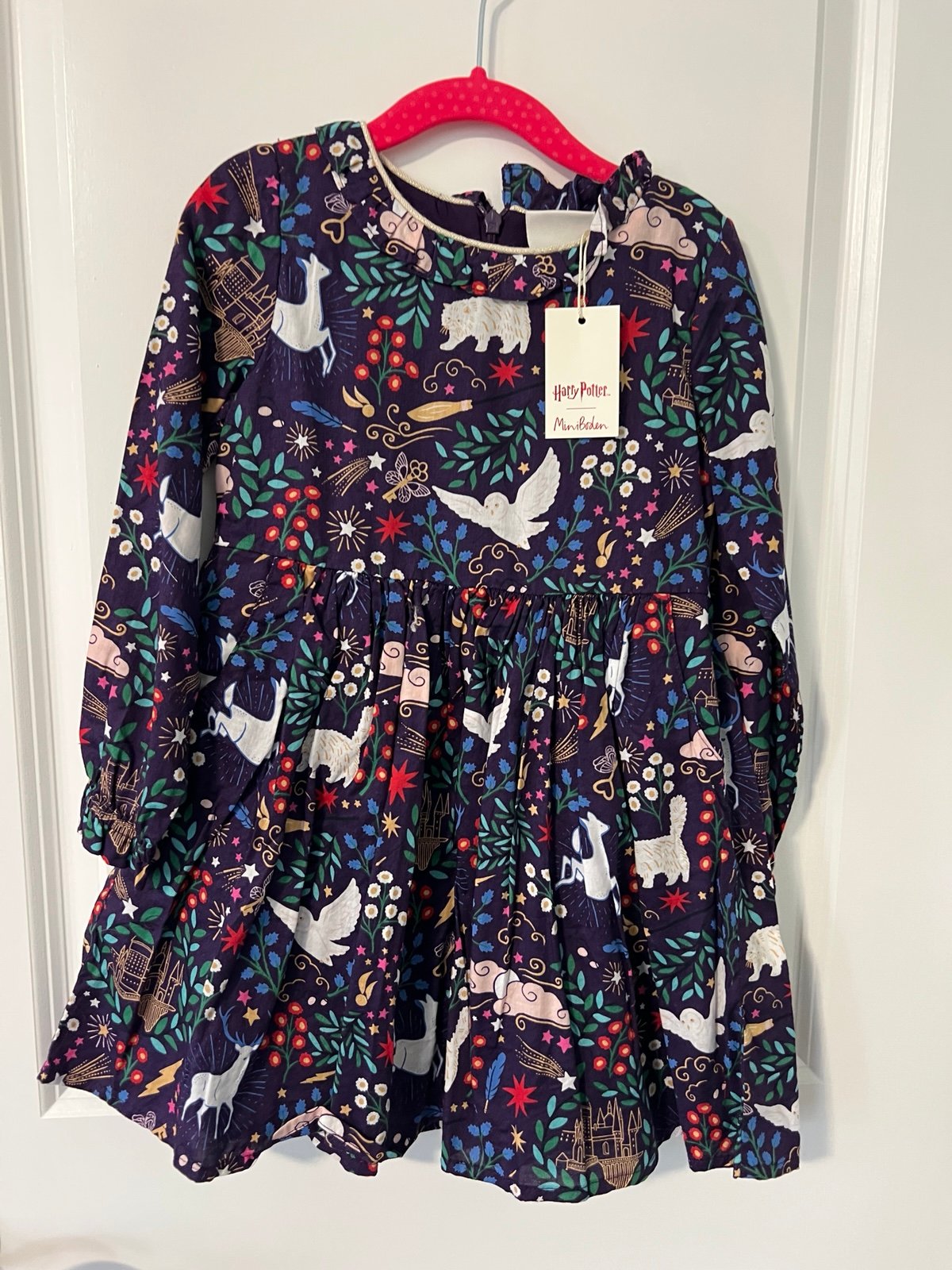 Mini Boden Harry Potter Forbidden Forest dress 4/5 NWT